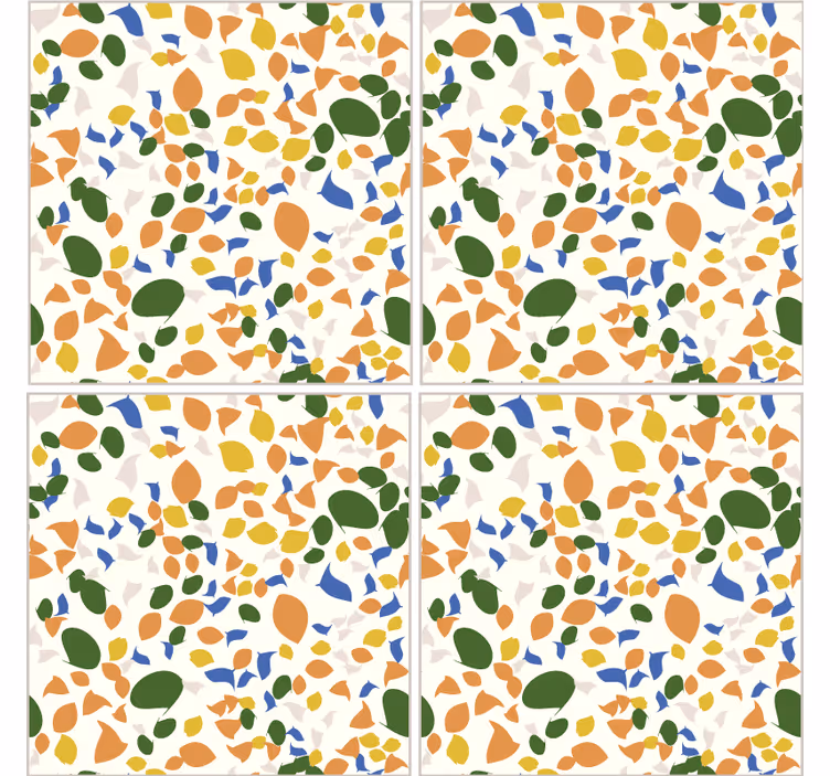 Mutfak stor perde terrazzo desenli - TenStickers