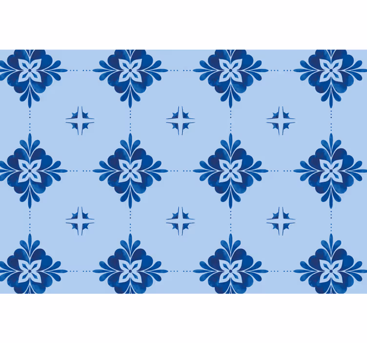 Mavi stor perde mavi döner karolar - TenStickers