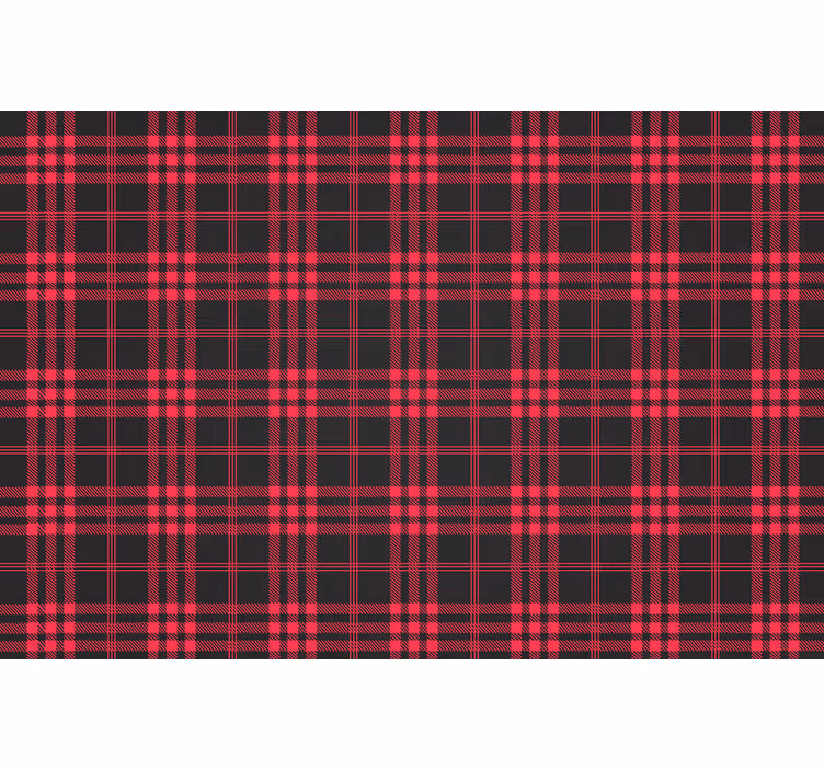 Kırmızı stor perde - noel tartan deseni - TenStickers