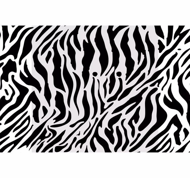 Siyah stor perde zebra desenli - TenStickers