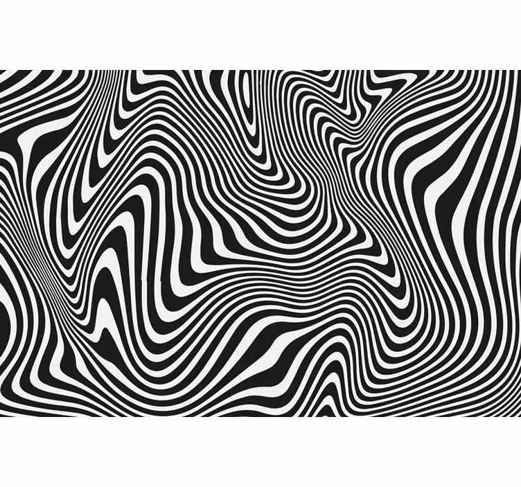 Siyah stor perde zebra 3d efekti - TenStickers
