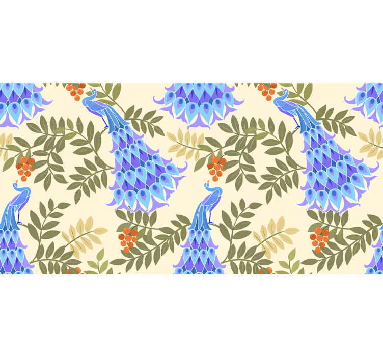 Yatak odası stor perde - sihirli tavus kuşu tüyü - TenStickers