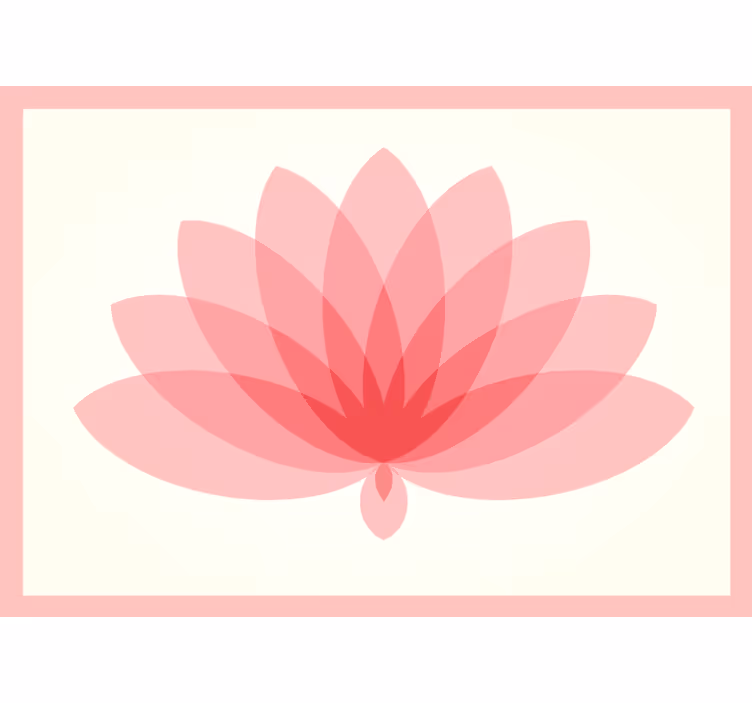 Yatak odası stor perde lotus tek çiçek - TenStickers