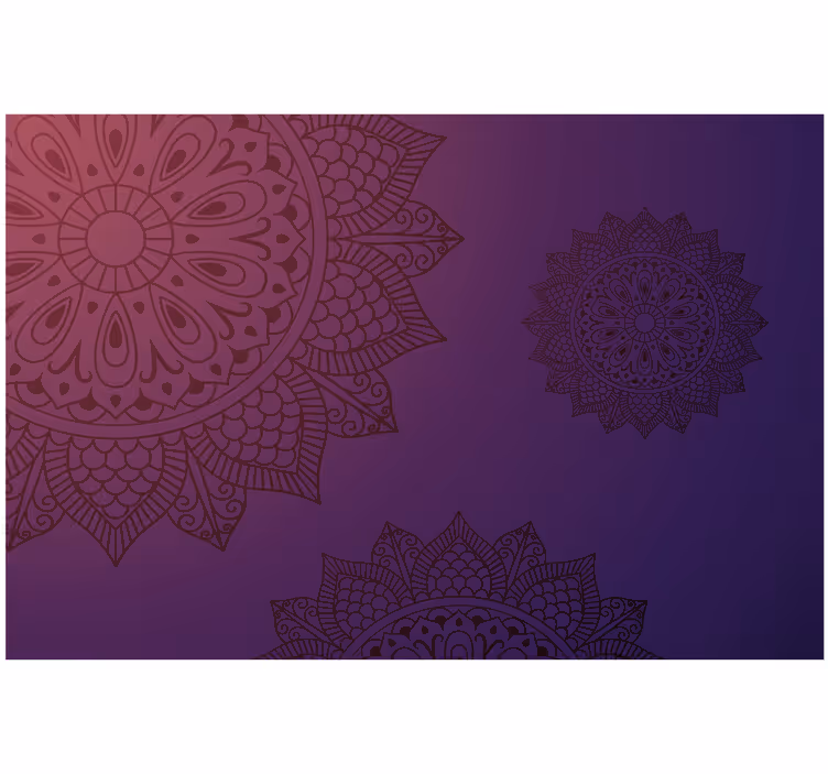 Yatak odası stor perde parlak mandala mavi ve açık - TenStickers