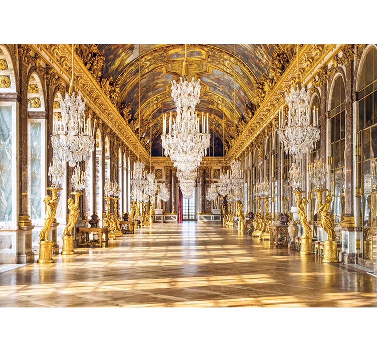 Oturma odası stor perde versailles sarayı - TenStickers