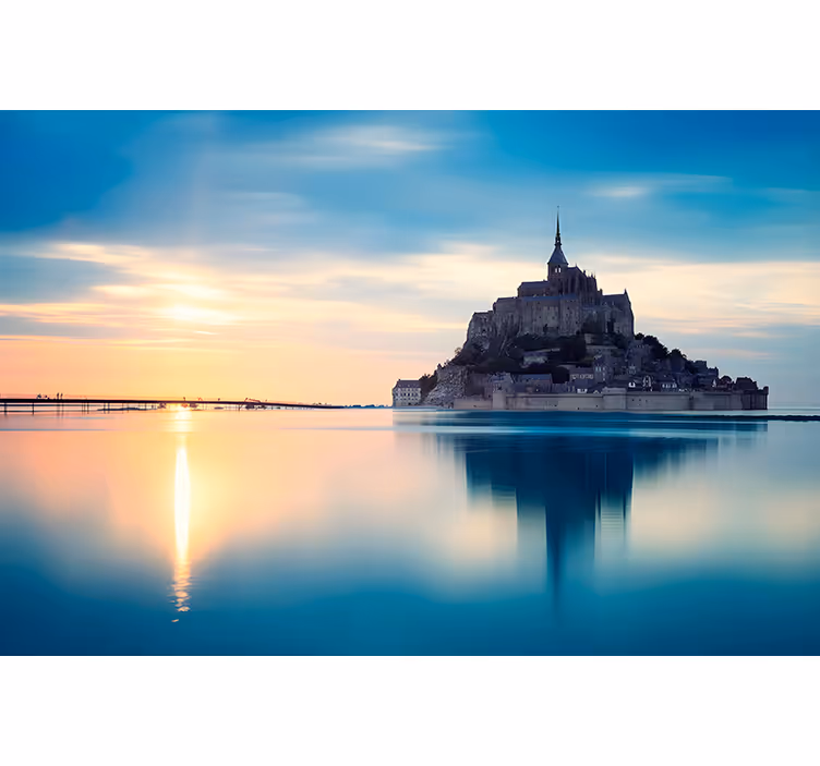 Oturma odası stor perde mont saint-michel - TenStickers