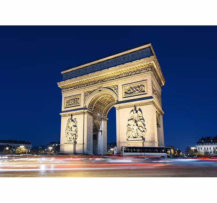 Oturma odası stor perde zafer takı paris - TenStickers