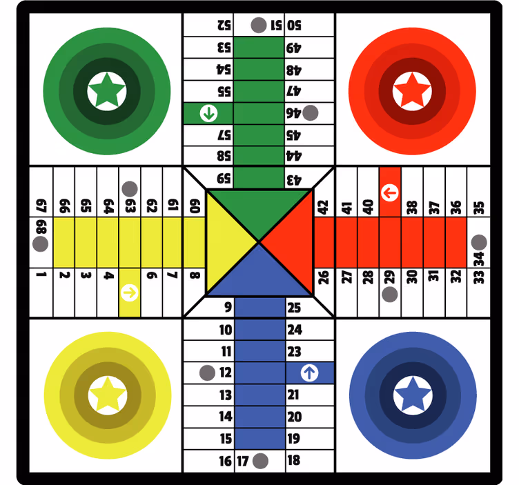 Çocuk odası stor perde parchis evi - TenStickers