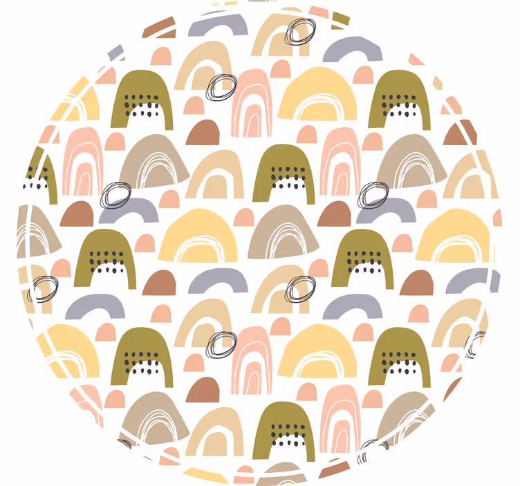 Çocuk odası stor perde kuzey gökkuşağı deseni - TenStickers