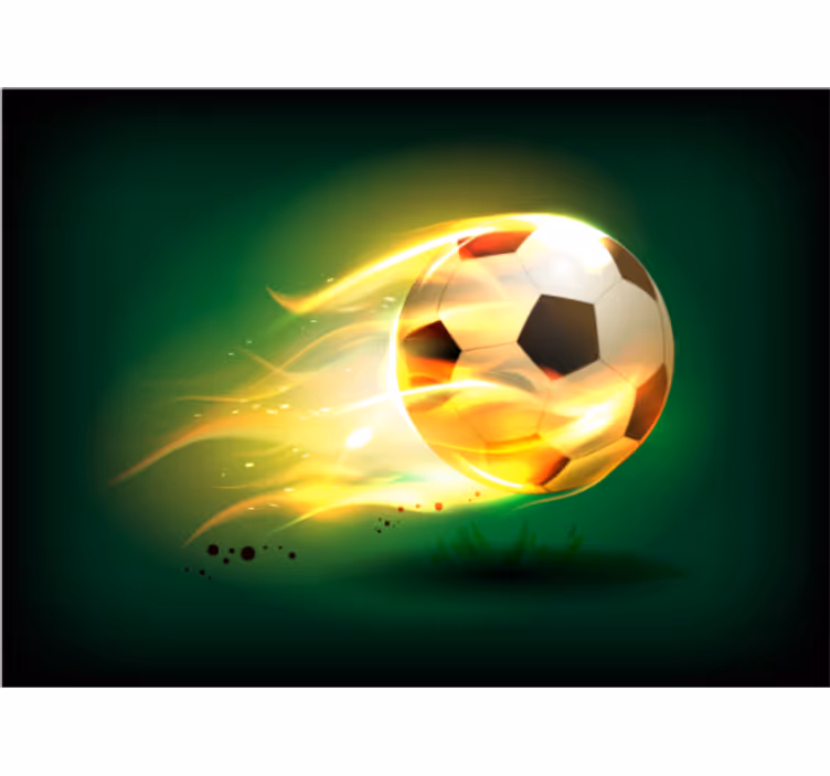 Çocuk odası stor perde ateşli futbol temalı - TenStickers