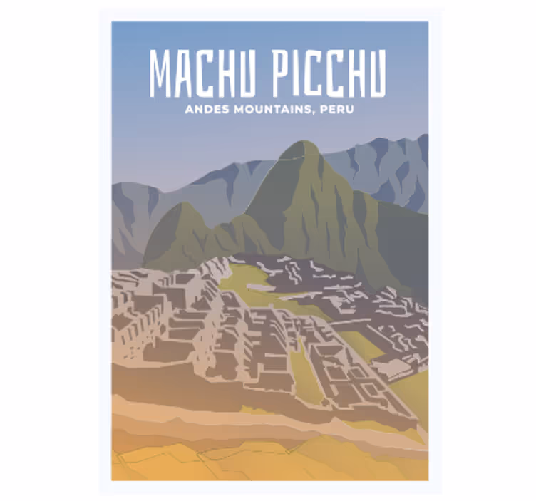 Genç odası stor perde machupichu - TenStickers