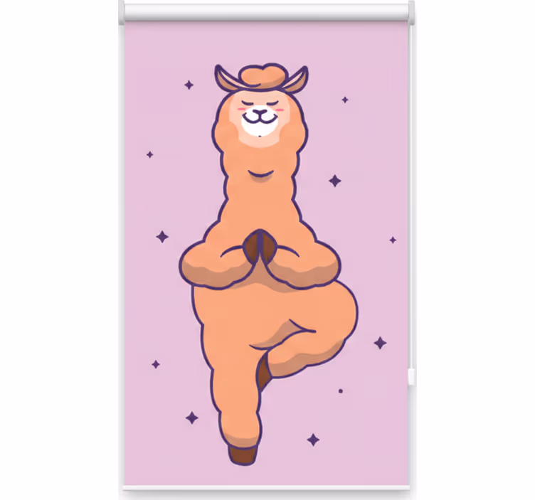 Genç odası stor perde - fitness kuzu - TenStickers