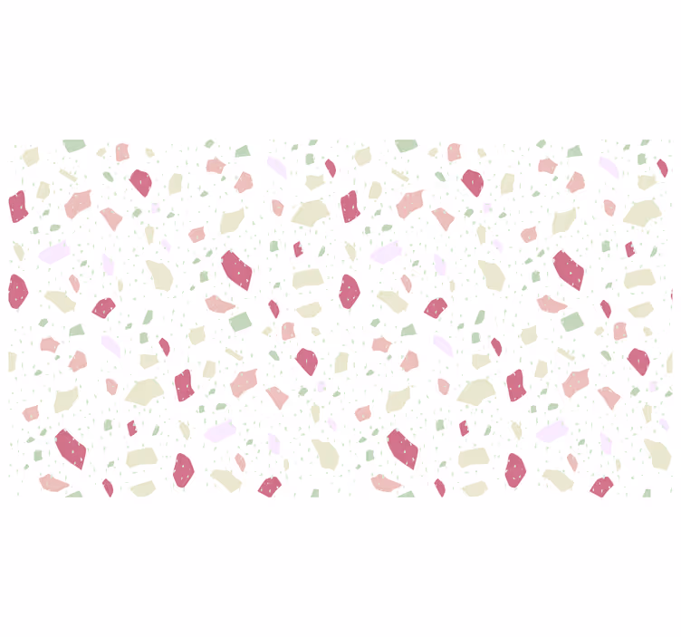 Beyaz stor perde - pastel düzensiz terrazzo - TenStickers