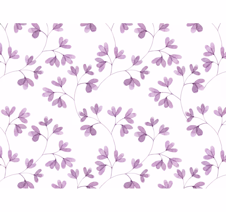 Çiçek stor perde mor Çiçek deseni - TenStickers