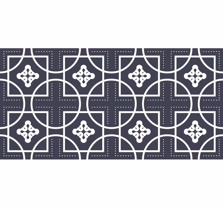 Siyah stor perde - geometrik şekiller karo efekti - TenStickers