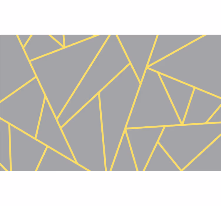 Gri stor perde - pantone üçgenler iki - TenStickers