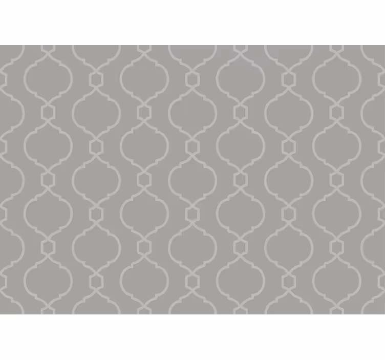 Gri stor perde - gri geometrik hamptons deseni - TenStickers