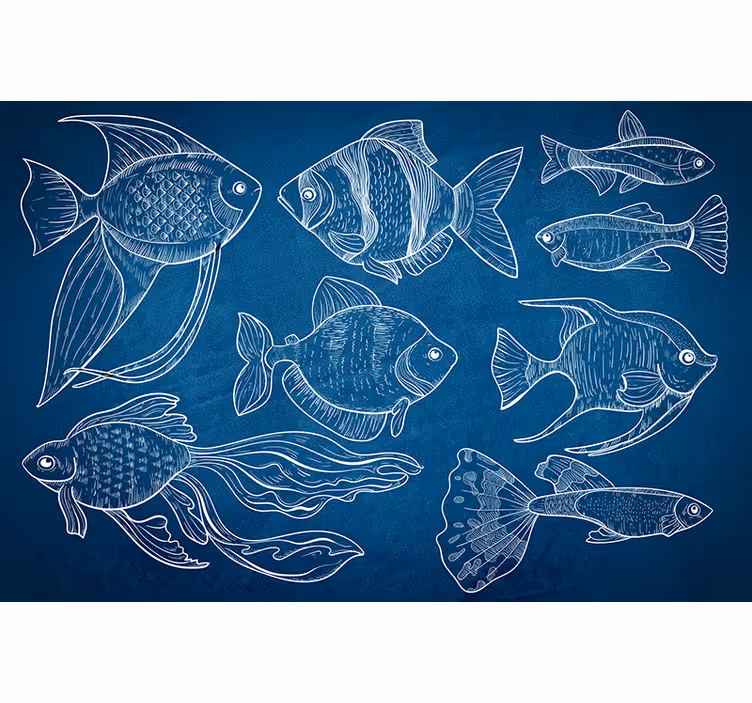 Banyo stor perde marin temalı - TenStickers