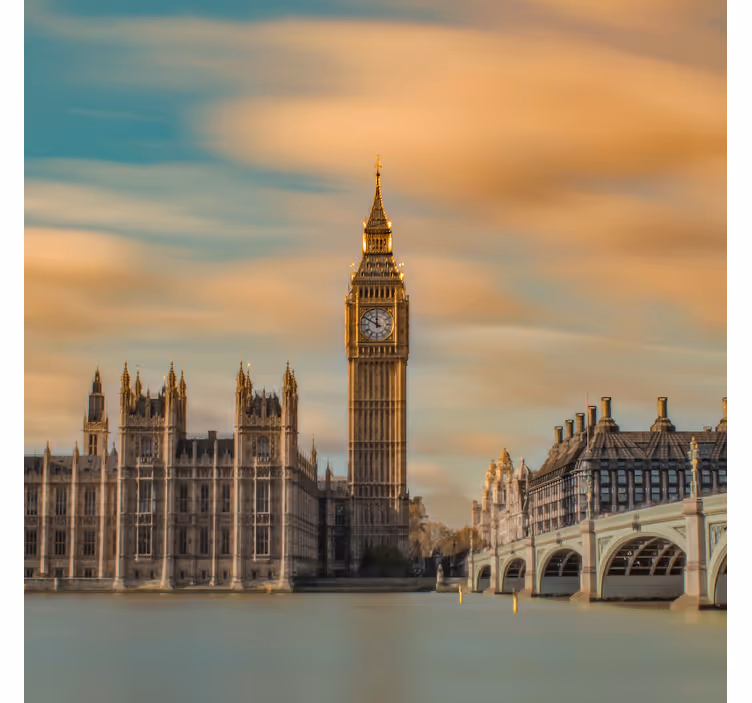 Ofis stor perde big ben modern fotoğrafı - TenStickers