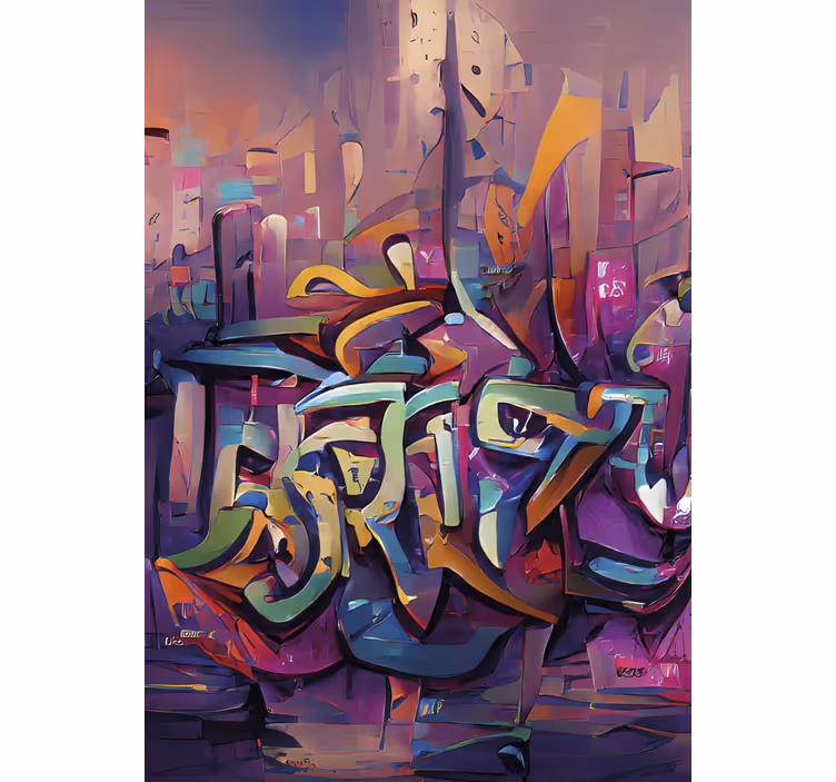 Genç odası stor perde sokak sanatı graffiti - TenStickers