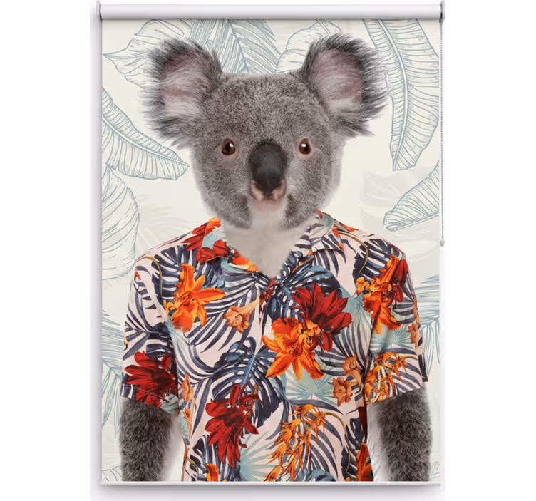 Genç odası stor perde şık koala - TenStickers