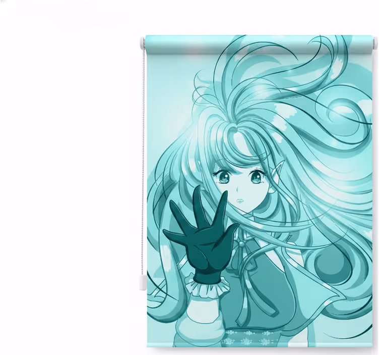 Genç odası stor perde anime kızı - TenStickers