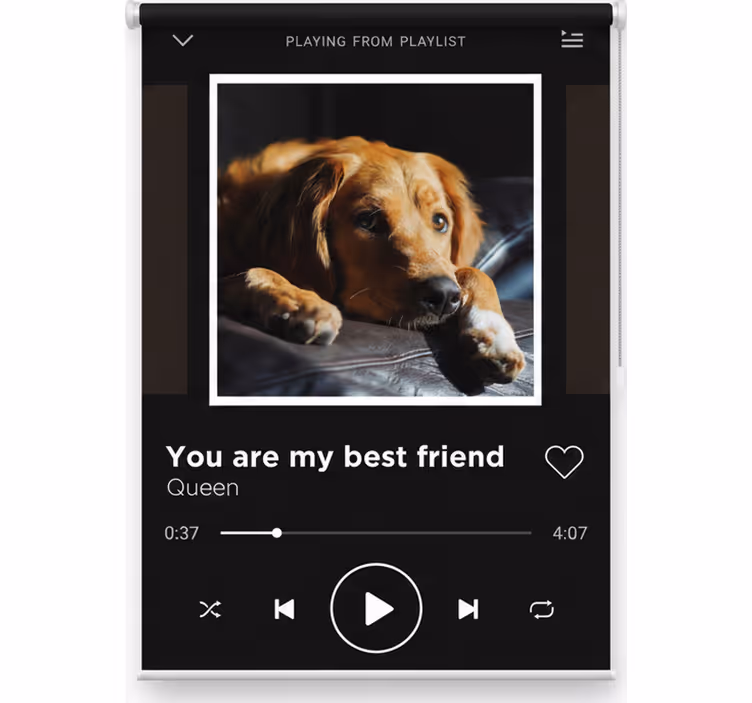 Genç odası stor perde - özelleştirilebilir müzik çalar - TenStickers