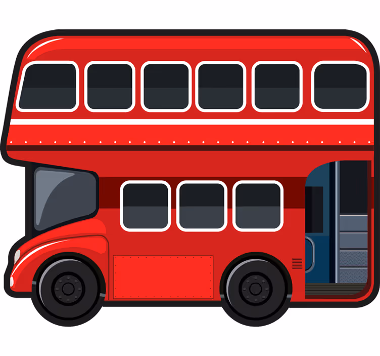 Eğlenceli stor perde londra otobüsü - TenStickers