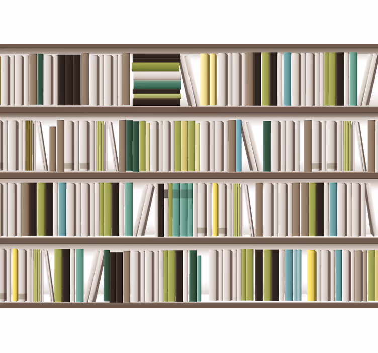 Rustik stor perde - düzenli kitap rafı - TenStickers