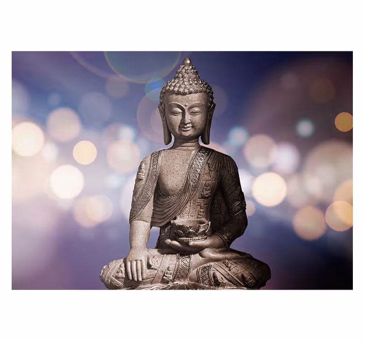 Zen stor perde - ametist buda duvar kağıdı - TenStickers