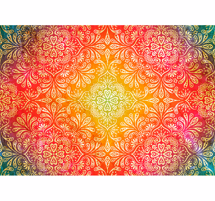 Zen stor perde - süslemeli gradyan deseni - TenStickers