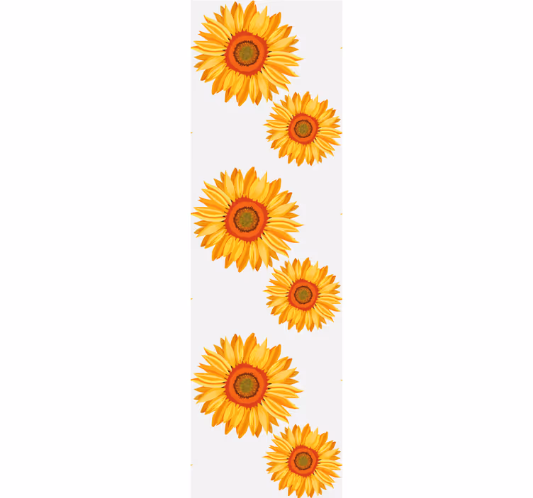 Turuncu stor perde şık çiçekler - TenStickers