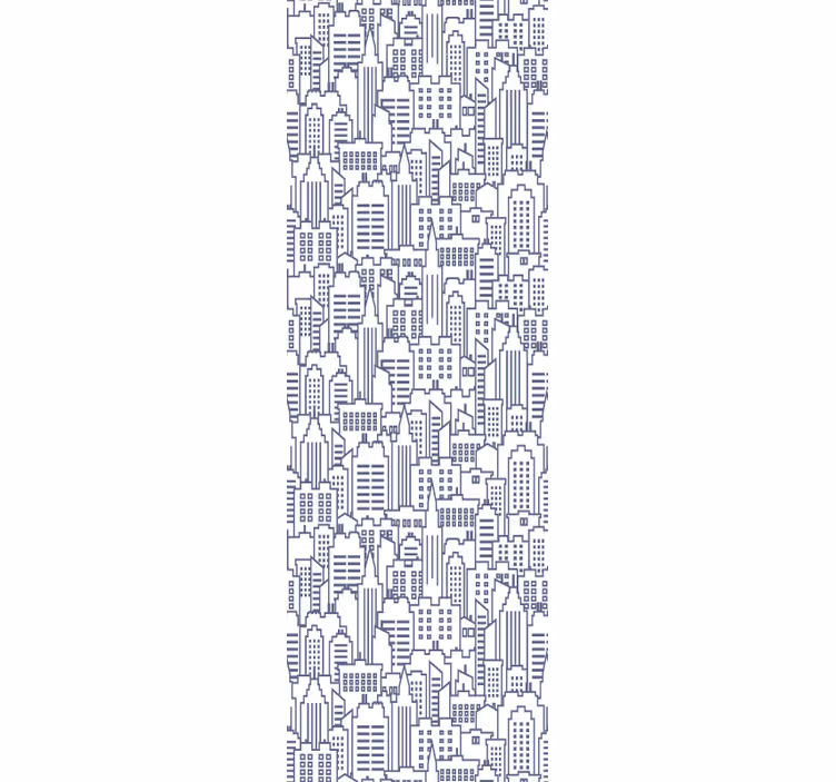 Genç odası stor perde - Şehir deseni - TenStickers
