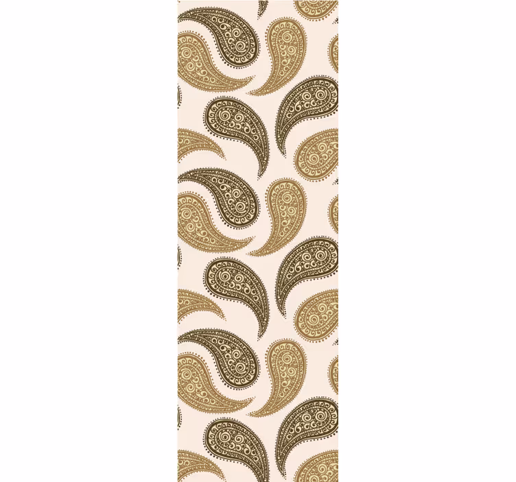 Klasik stor perde - hint paisley deseni - TenStickers