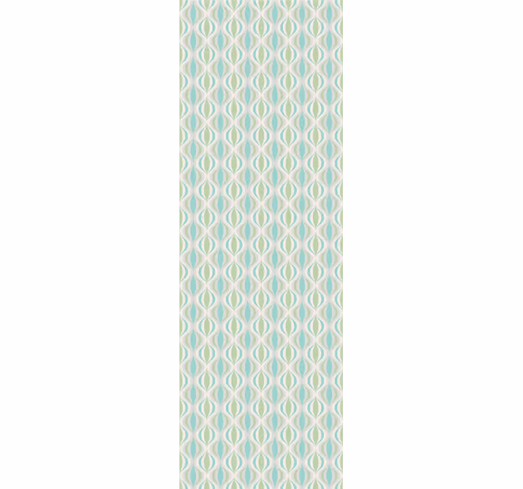 Koridor stor perde 70'ler deseni açık renkler - TenStickers
