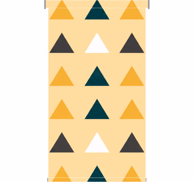 Koridor stor perde renkli üçgenler geometrik - TenStickers