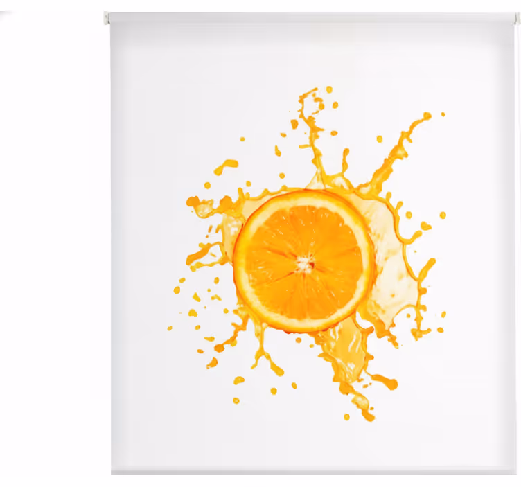Mutfak stor perde 130 cm genişlikte portakal deseni - TenStickers