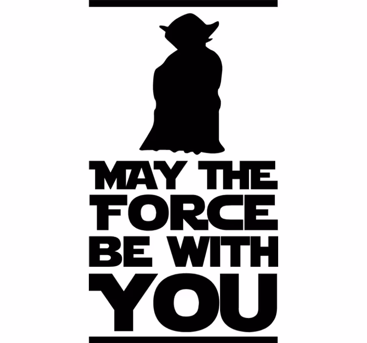 Dizi ve film stor perde yoda alıntısı dekoratif vinil - TenStickers