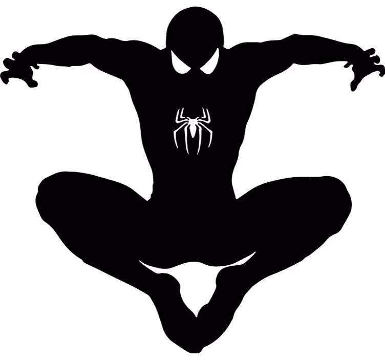 Süper kahraman stor perde spiderman silueti - TenStickers