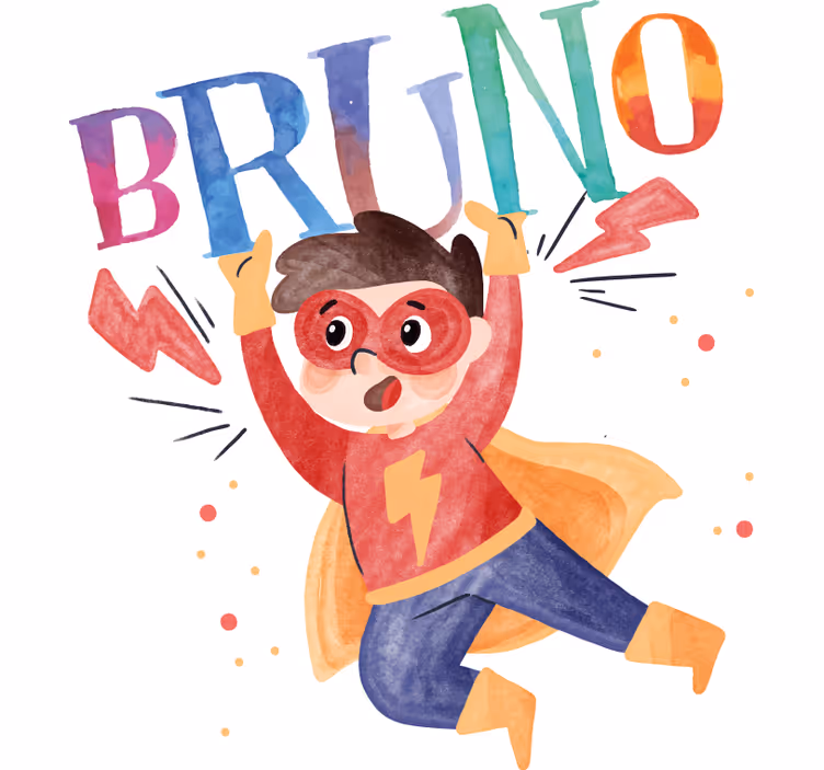 Süper kahraman stor perde - suluboya süper çocuk - TenStickers