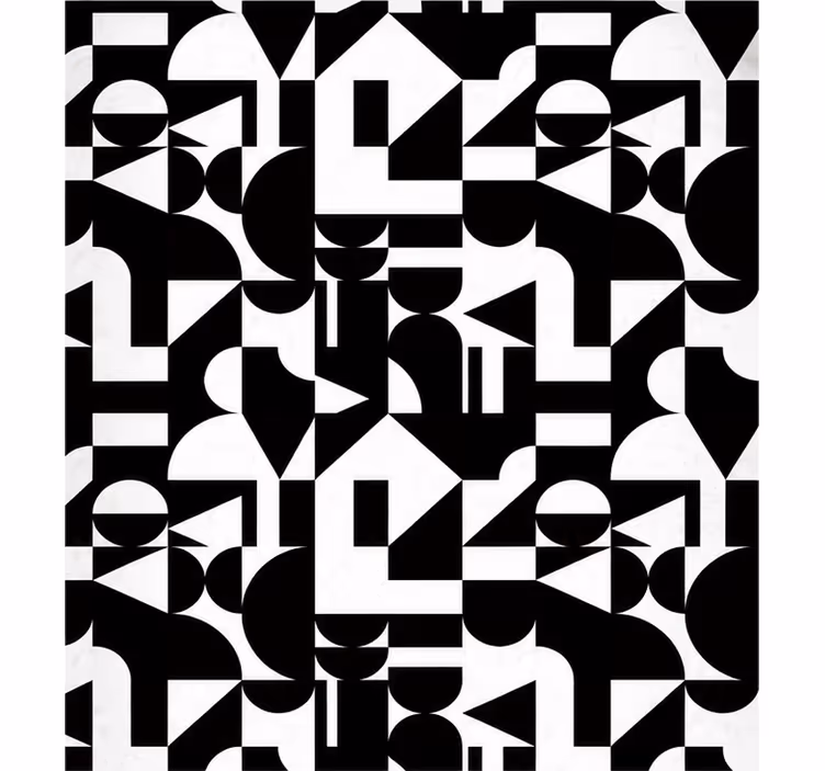 Banyo stor perde geometrik karo modern desen - TenStickers