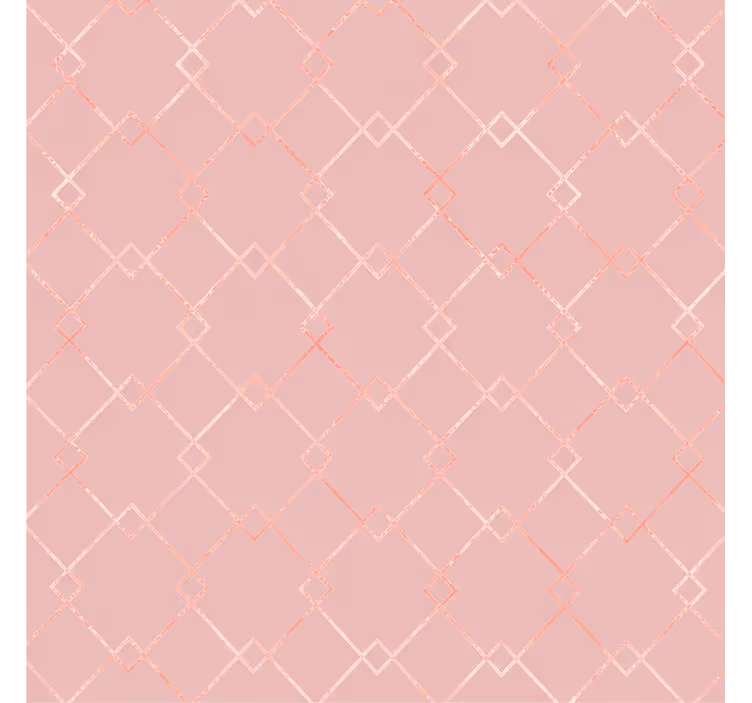 Pembe stor perde modern kare deseniyle - TenStickers
