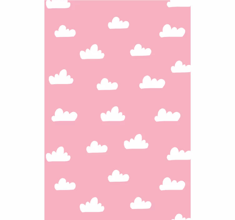Pembe desen bulut penceresi Stor perde - TenStickers