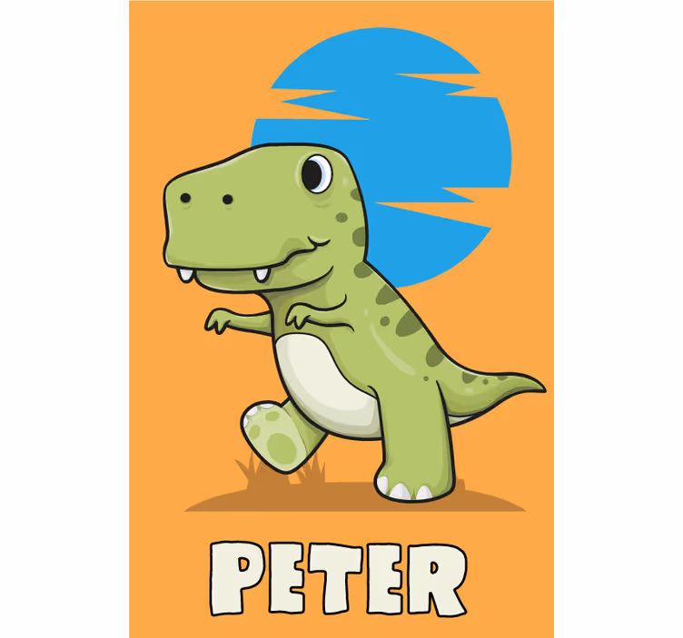 Yeşil t-rex özel baskılı pencere panjuru - TenStickers