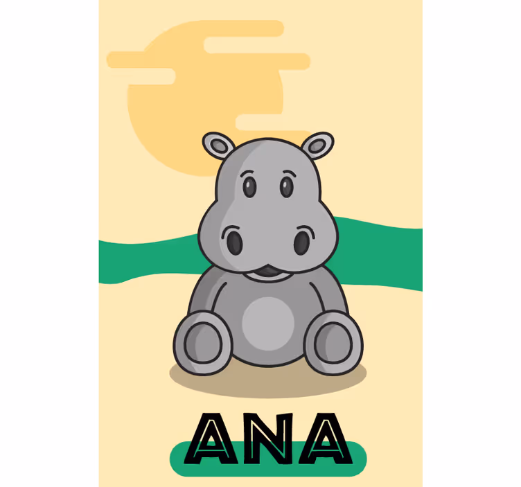 Bebek su aygırı özel baskılı pencere gölge - TenStickers