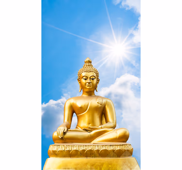 Güneşli buda zen mavi Stor perde - TenStickers