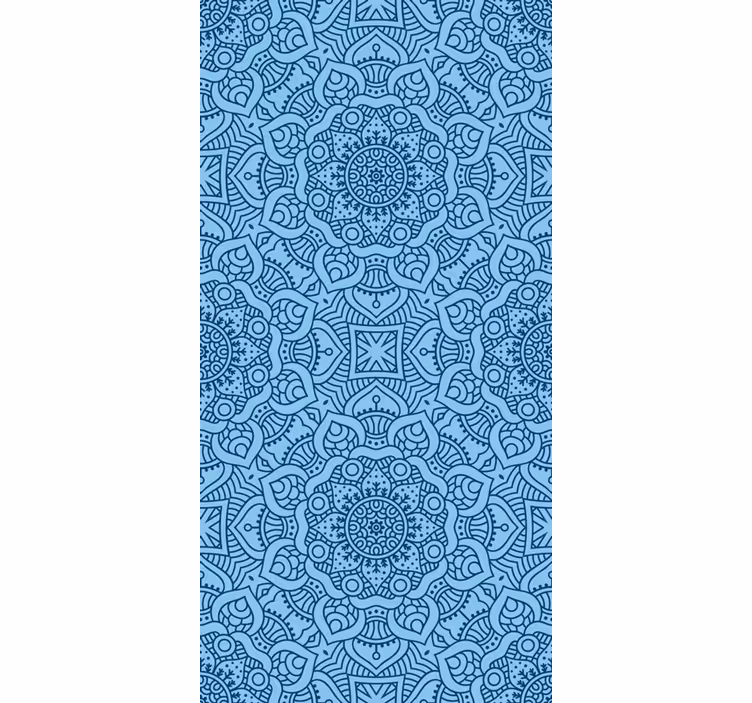 Mavi mandala zen tema Stor perde - TenStickers