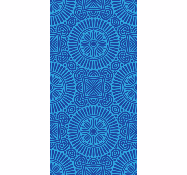 Mandala mavi tonları zen Stor perde - TenStickers
