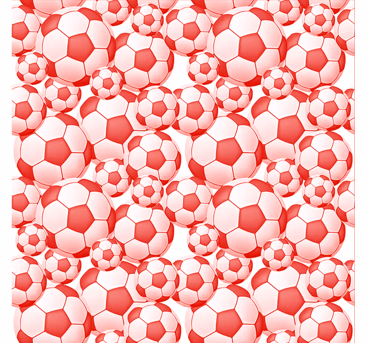 Kırmızı top model futbol Stor perde - TenStickers