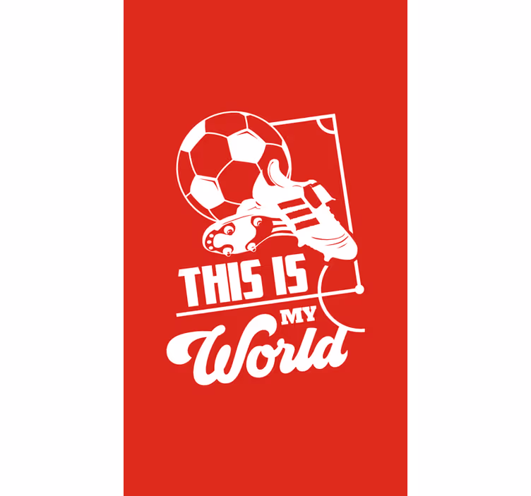 Bu benim dünya futbol Stor perdelerm - TenStickers